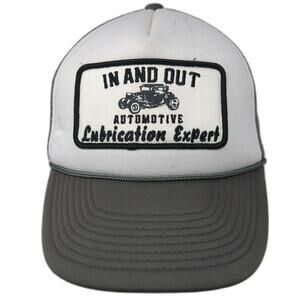 Spirit Trucker Hat Gray White One Size Automotive Lubrication Expert Snapback